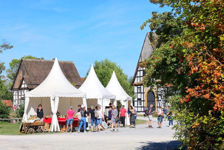Die sinnlich Flaniermeile des Museums erstreckt sich bis in das Paderborner Dorf.
Foto: LWL/Gerstendorf-Welle