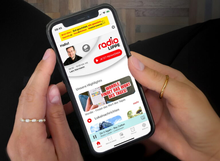 Noch frischer, noch moderner und noch informativer. Die verbesserte Radio Lippe-App kann mehr! Fotoquelle: Radio Lippe