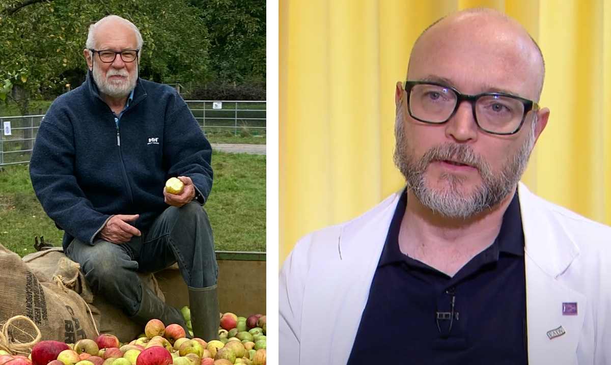 Willi Hennebrüder - BUND Lemgo (links) und Professor Dr. Klaus Eisendle aus Bozen (rechts) - interviewt durch Zeitschrift natur&heilen. Fotoquelle: BUND Lemgo