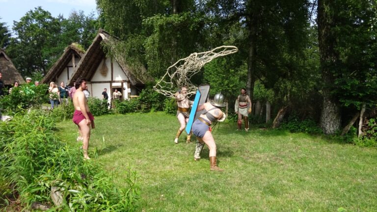Gladiatorenkampf mit Netz. Fotoquelle: AFM Oerlinghausen