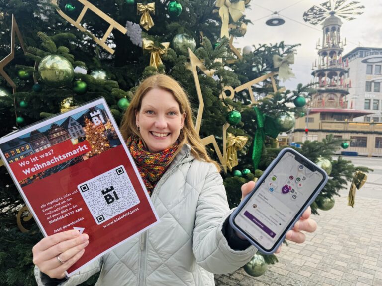 Christina Makowski von Bielefeld Marketing hat die Veranstaltungs-App Bielefeld.JETZT entwickelt.Bildnachweis: Bielefeld Marketing GmbH