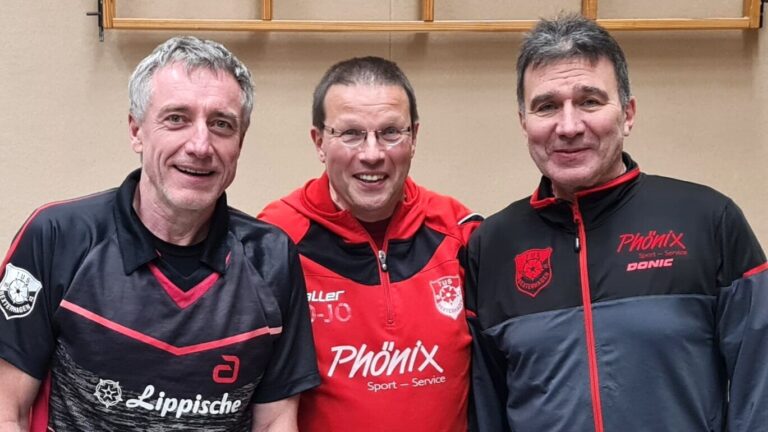 Mannschaftsfoto: Starten 2026 bei den Mannschaftsmeisterschaften: Bernd Wüstenbecker, Jo-Jo Meyer zu Wendischhoff, Bernd Kruppke Foto: Privat