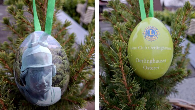 Kunstvolle Eier helfen dem AWO Frauenhaus Lippe.  Foto: Lions Club Oerlinghausen