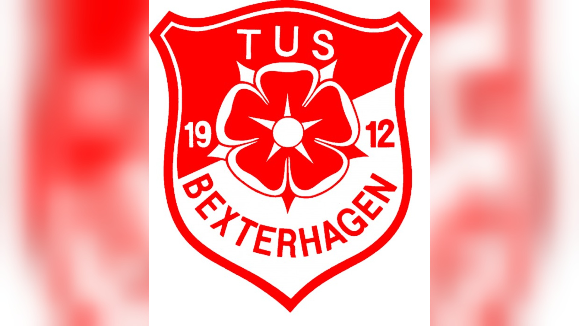 Rotes Wappenlogo mit weißer Rose, den Schriftzügen TUS und BEXTERHAGEN sowie den Zahlen 19 und 12
