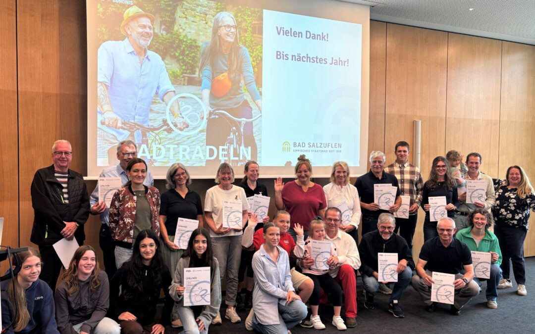 Bad Salzuflens Pedaleure belegen den dritten Platz im Kreis Lippe – Siegerehrungen im Kurhaus